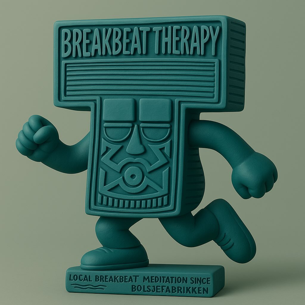 Breakbeat Therapy totem mascot running